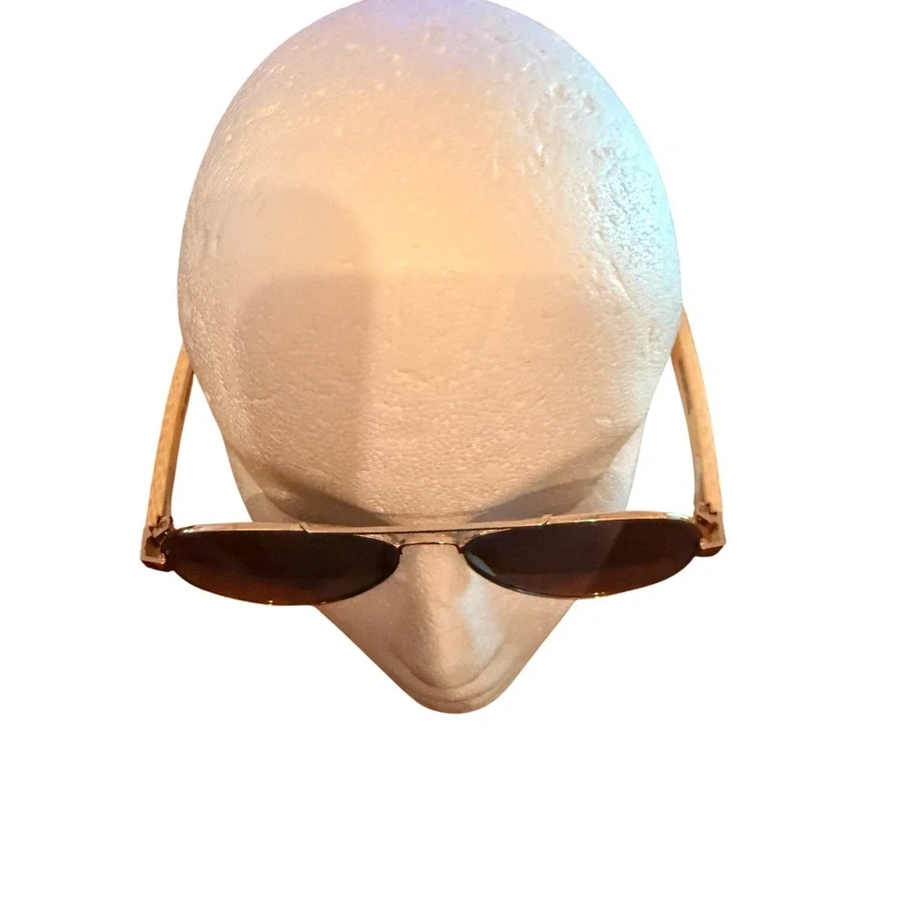 Piranha Genuine Bamboo Temple Aviator Sunglasses Gold Metal Frame 62980 Unisex - Picture 10 of 10
